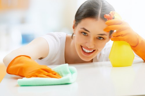 Clean windows with natural light shining through