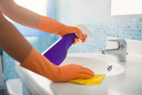 Sparkling residential windows after cleaning