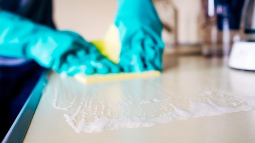 Arnos Grove Cleaners' expert team performing deep cleaning